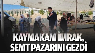 Kaymakam İmrak, semt pazarını gezdi