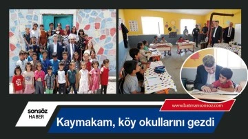 Kaymakam, k&ouml;y okullarını gezdi