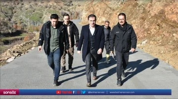 Kaymakam Mete, yol yapım &ccedil;alışmalarını inceledi