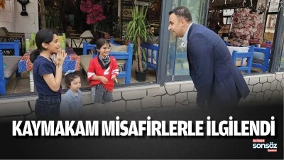 Kaymakam misafirlerle ilgilendi