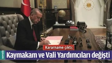 Kaymakam ve Vali Yardımcıları değişti