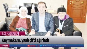 Kaymakam, yaşlı &ccedil;ifti ağırladı