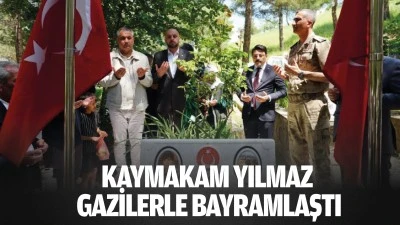 Kaymakam Yılmaz, gazilerle bayramlaştı