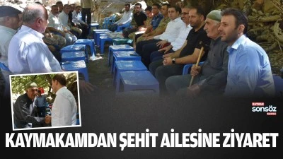 Kaymakamdan şehit ailesine ziyaret