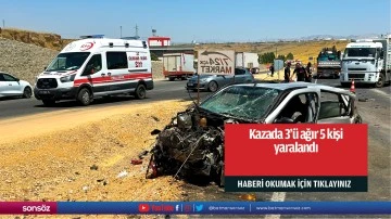 Kazada 3'&uuml; ağır 5 kişi yaralandı