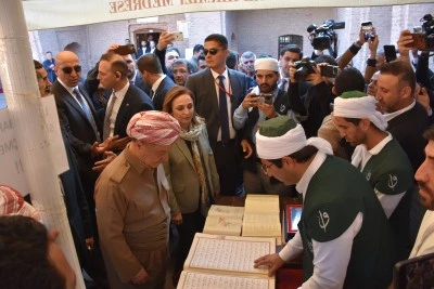 KDP Başkanı Mesut Barzani, Şırnak'ta ziyaretlerde bulundu
