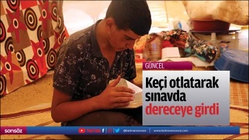 Ke&ccedil;i otlatarak sınavda dereceye girdi