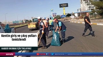 Kentin giriş ve &ccedil;ıkış yolları temizlendi