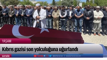 Kıbrıs gazisi son yolculuğuna uğurlandı