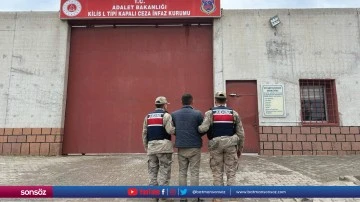 Kilis'te aranan h&uuml;k&uuml;ml&uuml; yakalandı
