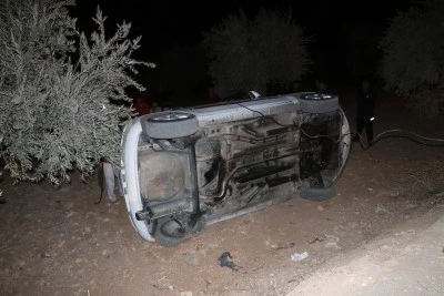 Kilis'te otomobilin devrildiği kazada 1 kişi yaralandı