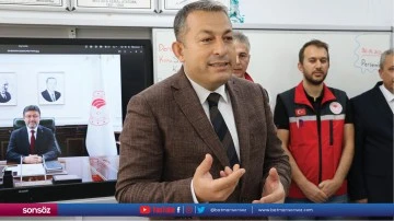 Kilis'teki okulların musluklarına tasarruf aparatı takıldı