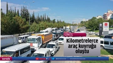 Kilometrelerce ara&ccedil; kuyruğu oluştu