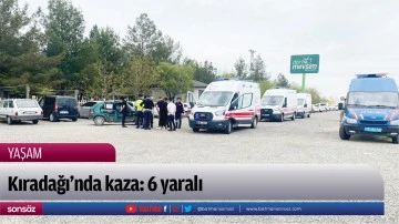 Kıradağı&rsquo;nda kaza: 6 yaralı