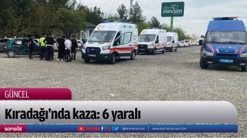 Kıradağı&rsquo;nda kaza: 6 yaralı