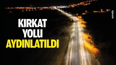 Kırkat yolu aydınlatıldı