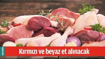 KIRMIZI VE BEYAZ ET ALINACAK