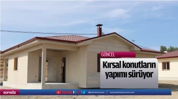 Kırsal konutların yapımı s&uuml;r&uuml;yor