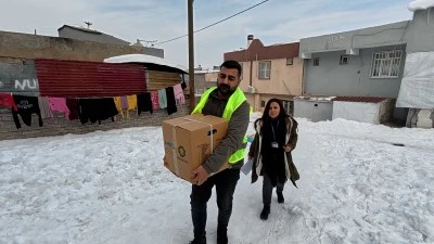 Kış koşullarından etkilenen hanelere gıda desteği