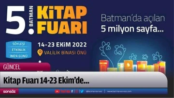 Kitap Fuarı 14-23 Ekim&rsquo;de...