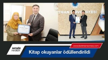 Kitap okuyanlar &ouml;d&uuml;llendirildi