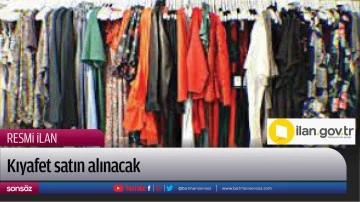Kıyafet satın alınacak