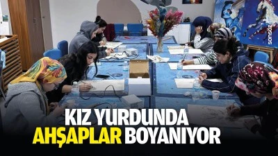 Kız yurdunda ahşaplar boyanıyor
