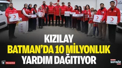 Kızılay, Batman&rsquo;da 10 milyonluk yardım dağıtıyor