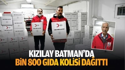 Kızılay Batman&rsquo;da bin 800 gıda kolisi dağıttı