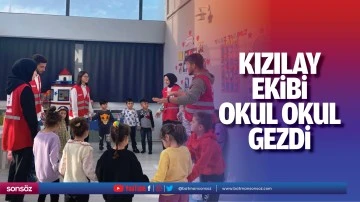Kızılay Ekibi, okul okul gezdi