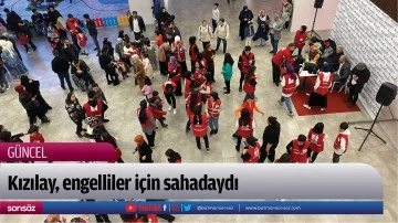 Kızılay, engelliler i&ccedil;in sahadaydı