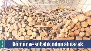 K&Ouml;M&Uuml;R VE SOBALIK ODUN ALINACAK 