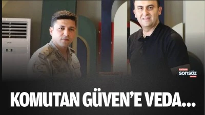 Komutan G&uuml;ven&rsquo;e veda&hellip;