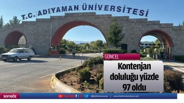 Kontenjan doluluğu y&uuml;zde 97 oldu