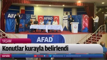 Konutlar kurayla belirlendi