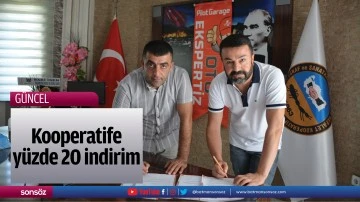 Kooperatife y&uuml;zde 20 indirim