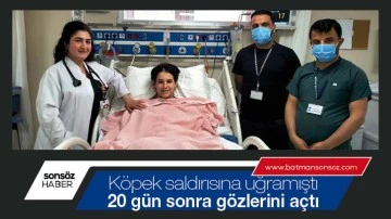 K&ouml;pek saldırısına uğramıştı, 20 g&uuml;n sonra g&ouml;zlerini a&ccedil;tı