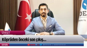K&ouml;pr&uuml;den &ouml;nceki son &ccedil;ıkış&hellip;