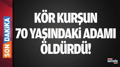 K&ouml;r kurşun, 70 yaşındaki adamı &ouml;ld&uuml;rd&uuml;!
