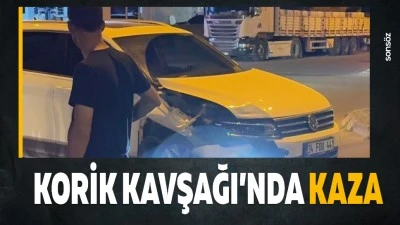 Korik Kavşağı&rsquo;nda kaza