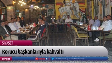 Korucu başkanlarıyla kahvaltı