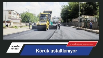 K&ouml;r&uuml;k asfaltlanıyor