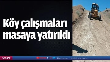K&ouml;y &ccedil;alışmaları masaya yatırıldı