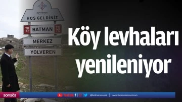 K&ouml;y levhaları yenileniyor