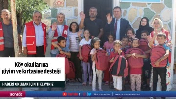 K&ouml;y okullarına giyim ve kırtasiye desteği
