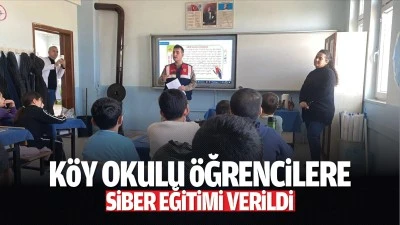 K&ouml;y okulu &ouml;ğrencilere SİBER eğitimi verildi