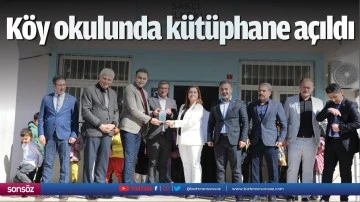 K&ouml;y okulunda k&uuml;t&uuml;phane a&ccedil;ıldı