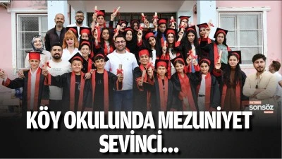 K&ouml;y okulunda mezuniyet sevinci&hellip;