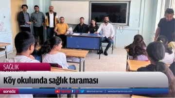 K&ouml;y okulunda sağlık taraması