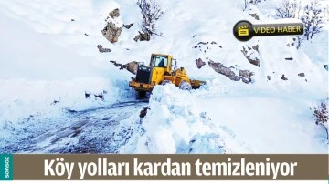 K&Ouml;Y YOLLARI KARDAN TEMİZLENİYOR